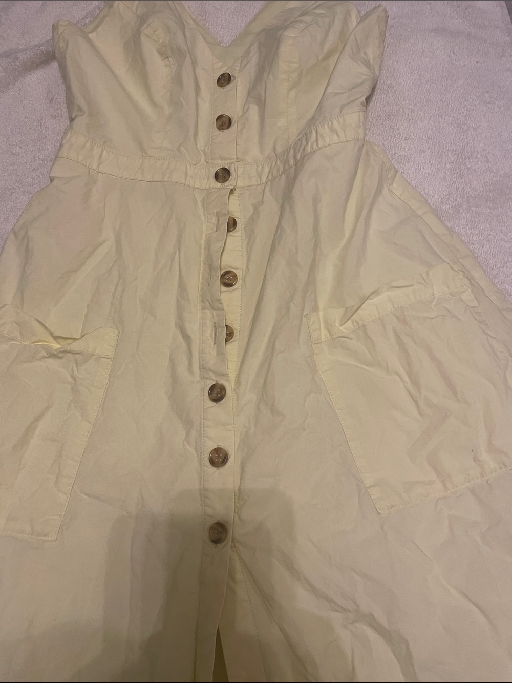Amanda Uprichard Lisbon Yellow Button-Front Midi Dress - Picture 4 of 7